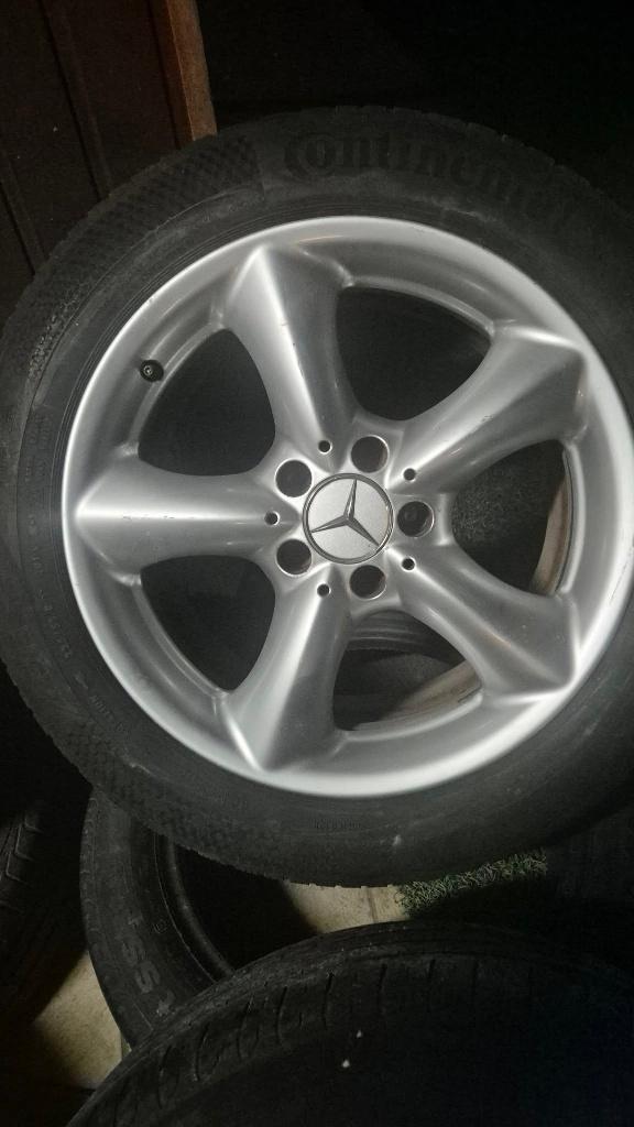 mercedes velgen breedset (oem), Ophalen, 17 inch, Velg(en)
