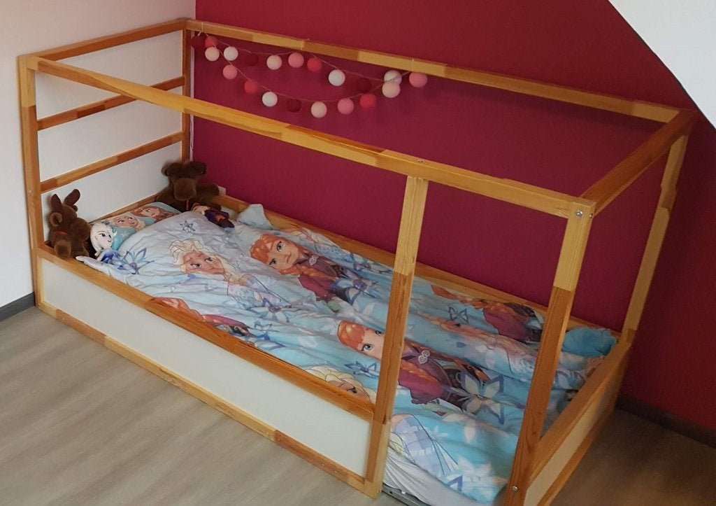 Omkeerbaar Kura bed Ikea met montessori vloerbed hack, Ophalen, Zo goed als nieuw, Overige typen