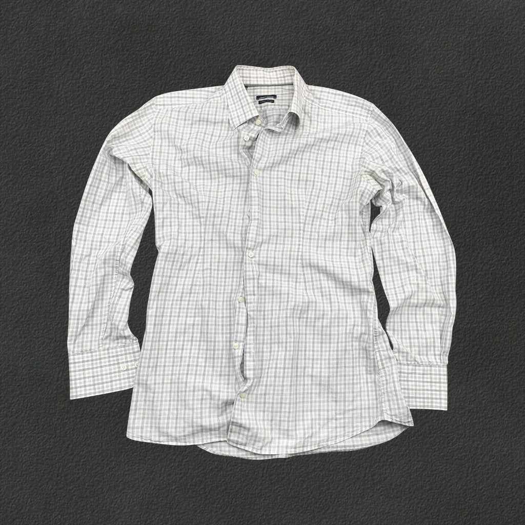 (1354) Grijze Suitsupply Shirt - Heren 39 - Zeer goed, Vêtements | Hommes, Envoi, Comme neuf, Gris, Suitsupply