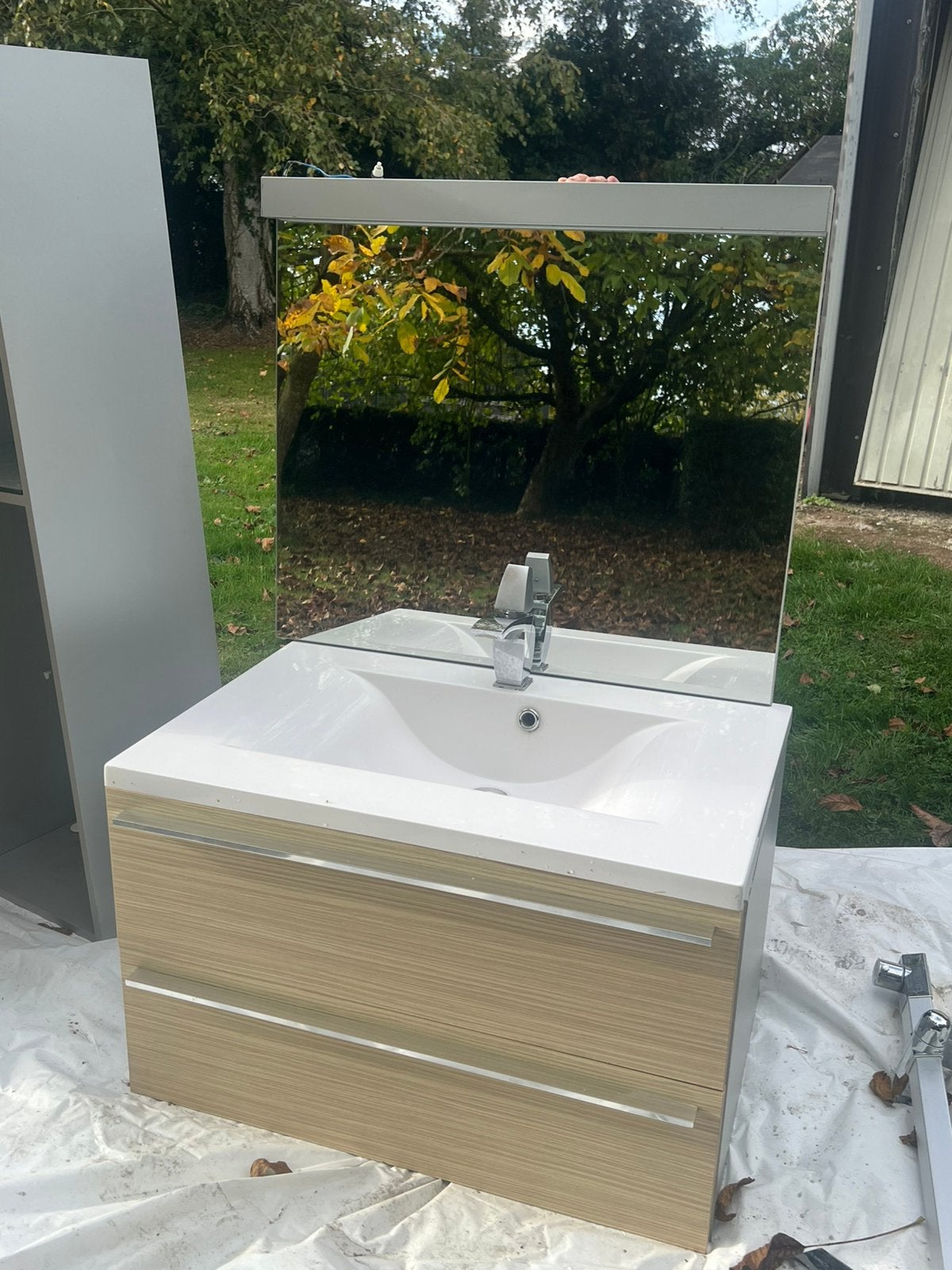 Meuble lavabo (voir options de vente), Moins de 100 cm, Meuble lavabo, Enlèvement, Utilisé