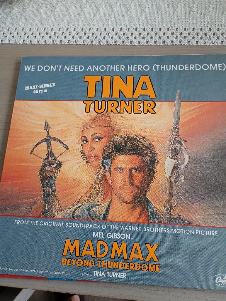 Tina Turner - We don't need another hero, CD & DVD, Vinyles Singles, 12 pouces, Enlèvement ou Envoi, 1980 - 1989, Utilisé