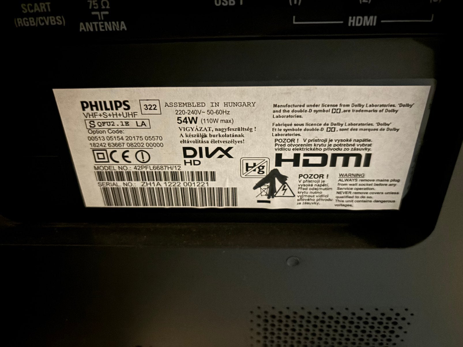 Smart led tv 107cm 42PFL6687H/12, Ophalen, Zo goed als nieuw, LED