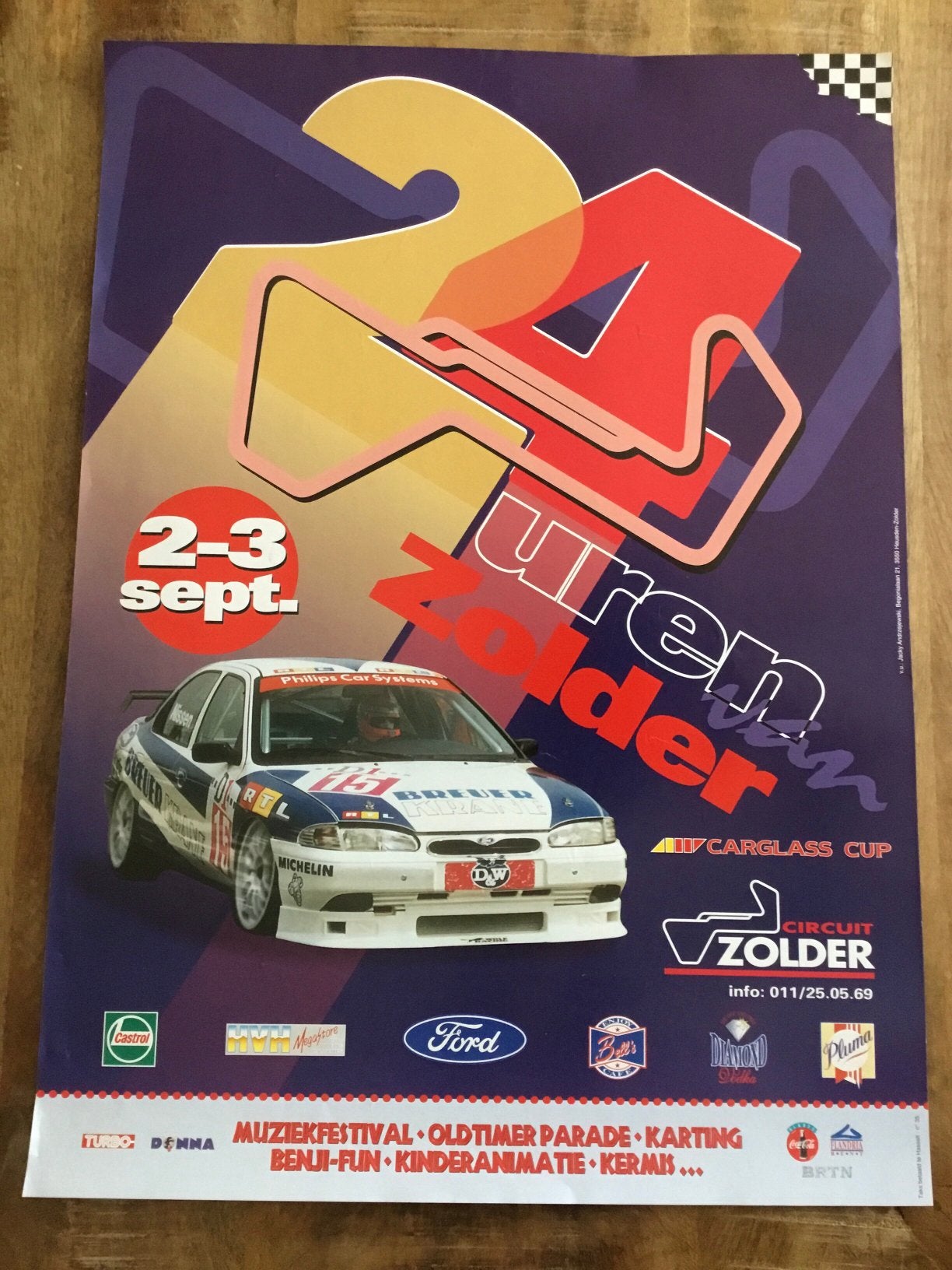 Affiche 24 uren van zolder, Ophalen of Verzenden, Zo goed als nieuw