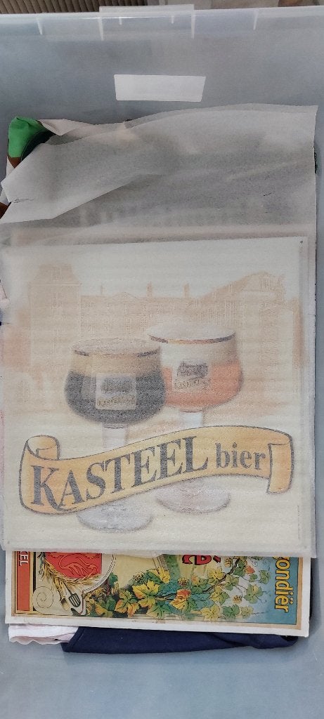 bier reclameborden, Ophalen