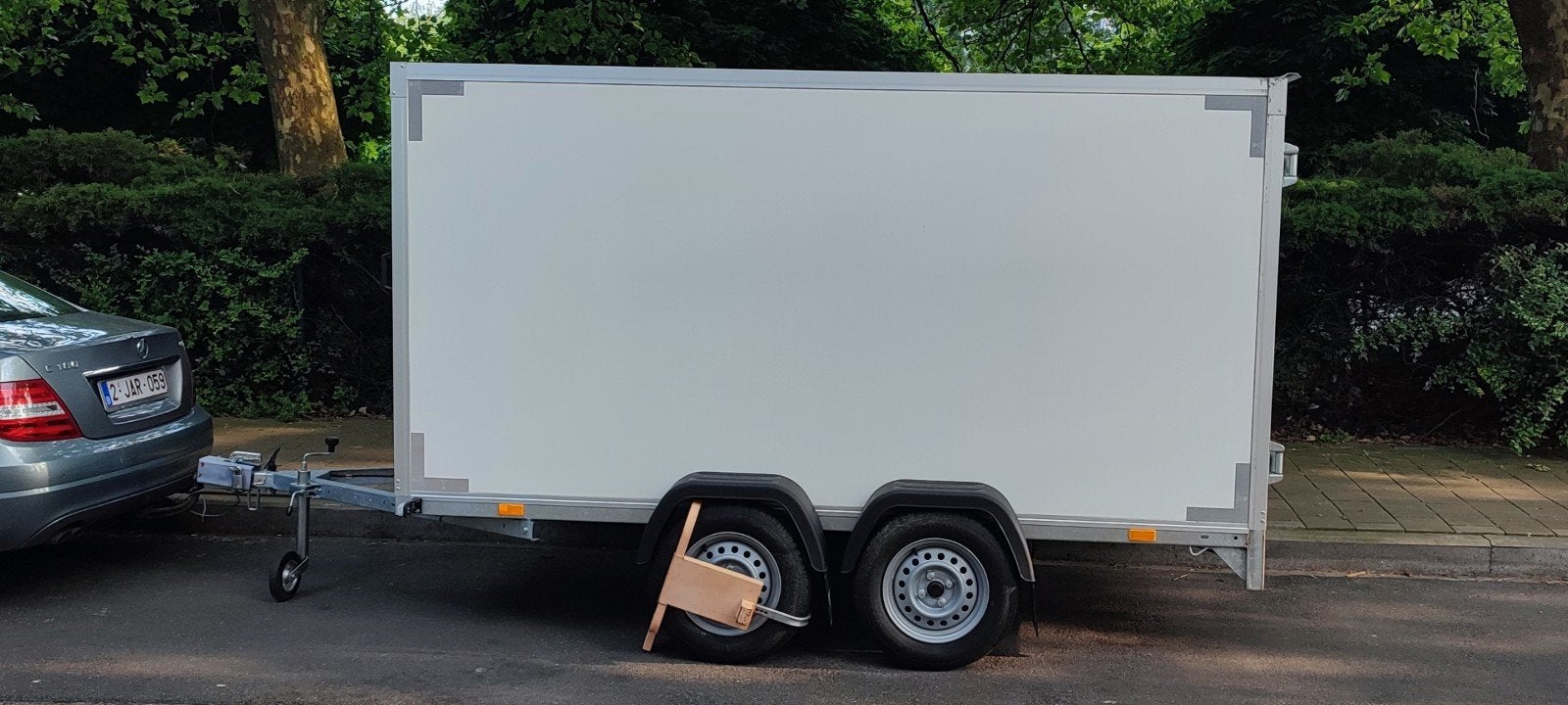Aanhangwagen m.t.m 750kg 300cm x150cm x150cm, Ophalen of Verzenden, Zo goed als nieuw
