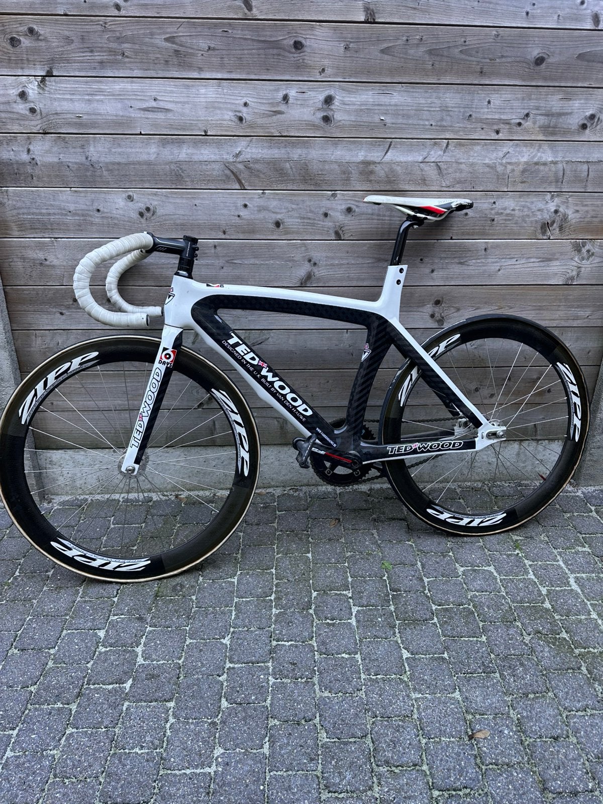Pistefiets Ted Wood, Fietsen en Brommers, Ophalen, Zo goed als nieuw, Carbon
