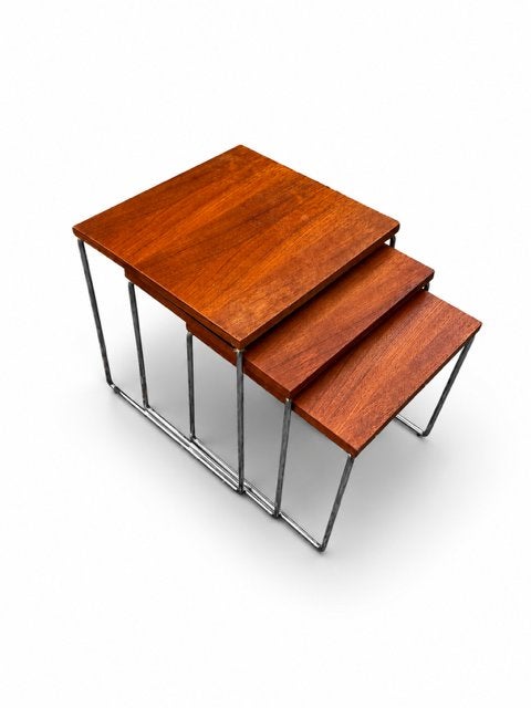 Vintage Set Bijzettafeltjes Brabantia, Huis en Inrichting, Ophalen, Gebruikt