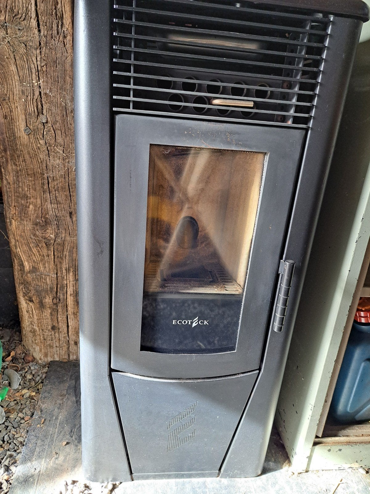 pellet kachel, Huis en Inrichting, Ophalen, Gebruikt, Vrijstaand, Pelletkachel