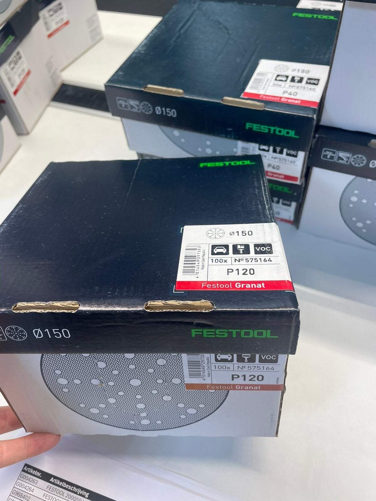 Pakket festool (3), Ophalen, Nieuw