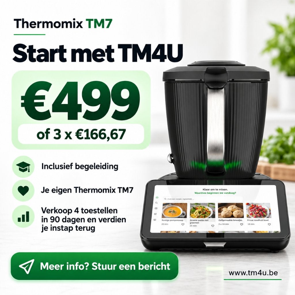 Een Thermomix TM7 voor slecht €499, Ophalen, Nieuw, 3 snelheden of meer, 2 tot 3 liter