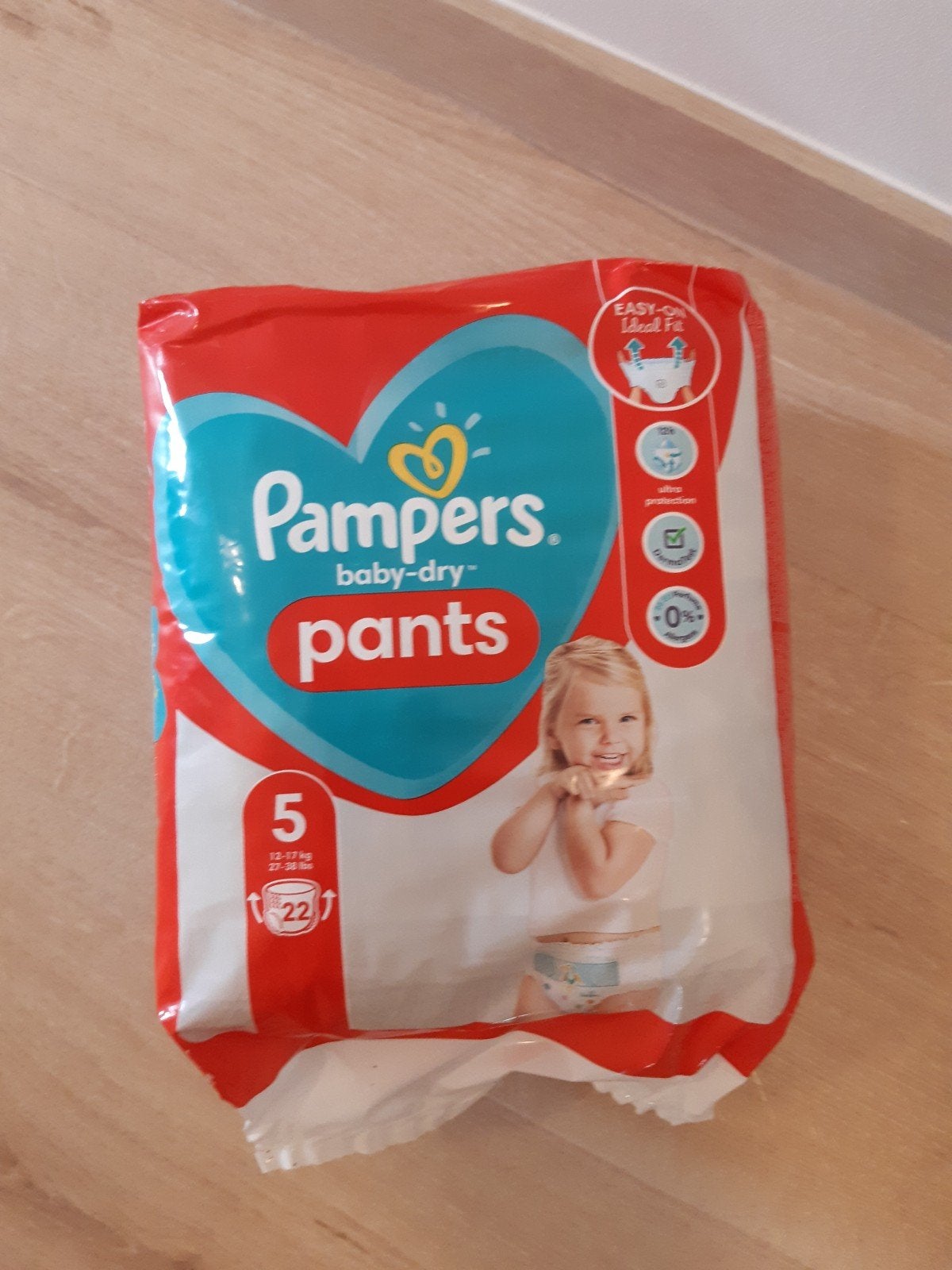 Pampers broekjes maat 5, Enlèvement
