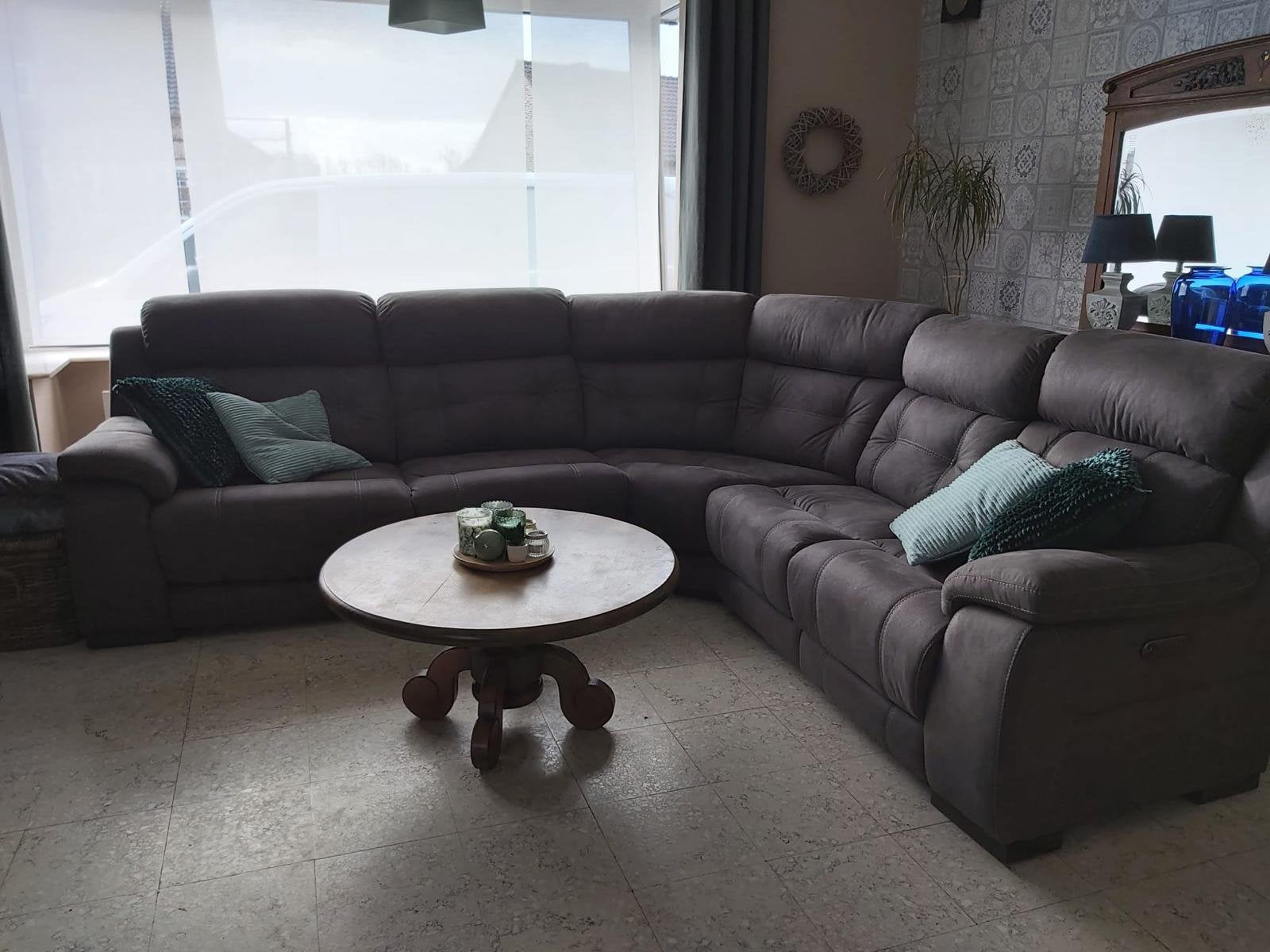 Hoekzetel met 2 elektrische relax zetels, Enlèvement, Utilisé