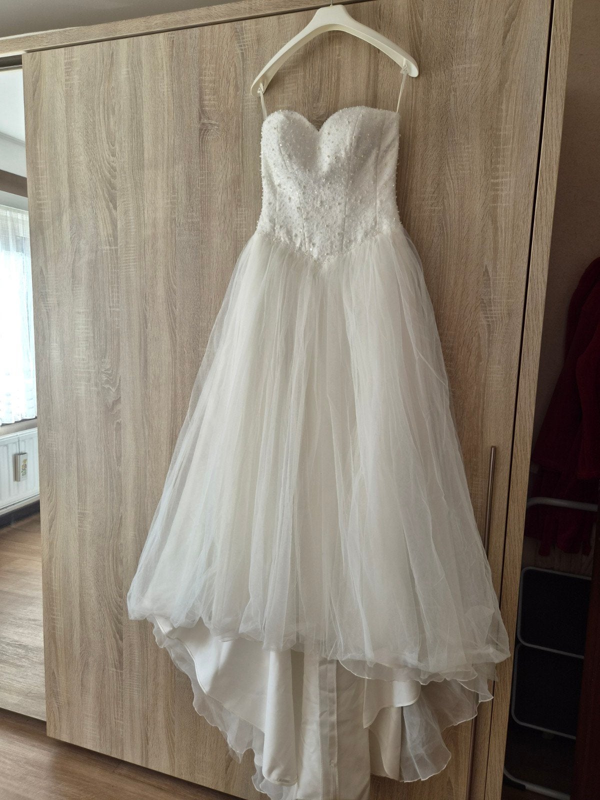 trouwkleed bustier robel maat 36, Kleding | Dames, Ophalen, Trouwjurk, Wit, Zo goed als nieuw