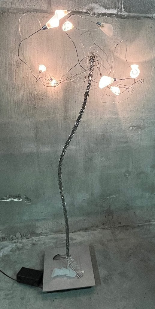 Vintage vloerlamp, Botanisch design jaren ‘90, Enlèvement