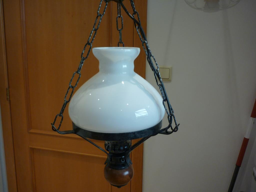 lampe à suspension, Maison & Meubles, Lampes | Suspensions, Ancien, Verre, Comme neuf, Enlèvement