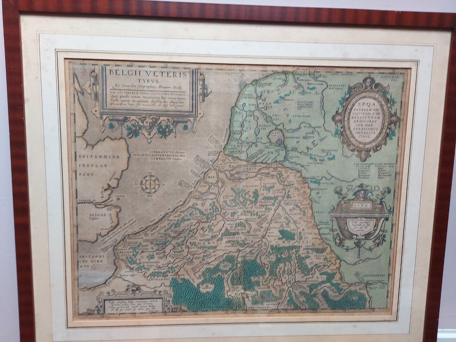Historische kopergravure1584 Abraham Ortelius, Antiquités & Art, Art | Eaux-fortes & Gravures, Enlèvement