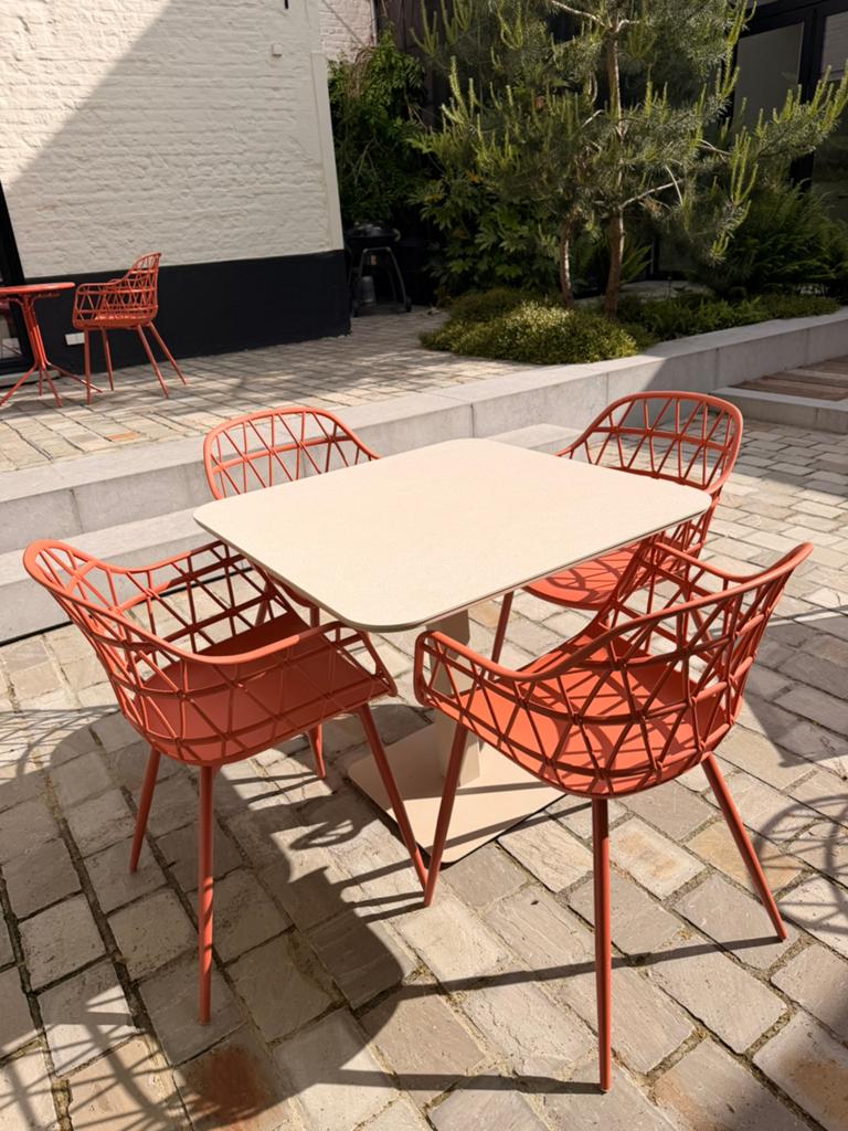 Fano kantelbare tuintafel, vierkant afgerond 85*85 cm, Jardin & Terrasse, Ensembles de jardin, Enlèvement, Comme neuf