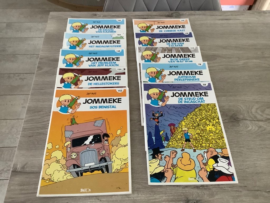 Jommeke verschillende strips (2014-2015), Gelezen, Jef Nys., Ophalen of Verzenden, Meerdere stripboeken