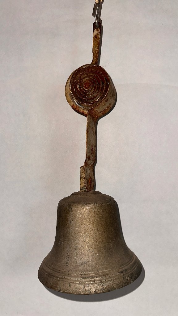 deurbel of klok met veer, Antiek en Kunst, Ophalen of Verzenden