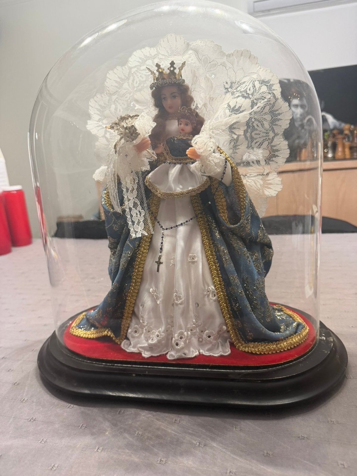 Maria onder stolp, Antiek en Kunst, Antiek | Religieuze voorwerpen, Ophalen
