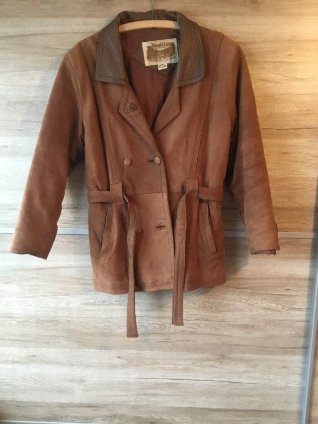 Damesjas leder, Maat 38/40 (M), Bruin, Ophalen of Verzenden, Houidi Cuir