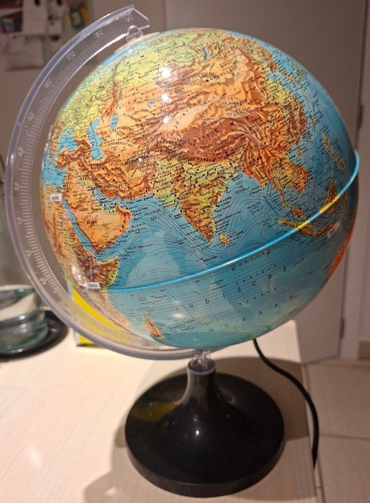 Wereldbol, Huis en Inrichting, Ophalen, Gebruikt, Kunststof, Verlicht