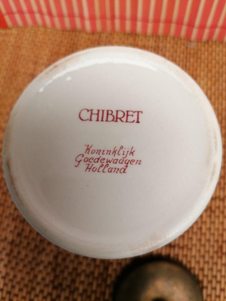 CHIBRET apotheek bokaal K. Goedewaagen porselein Oogarts, Envoi