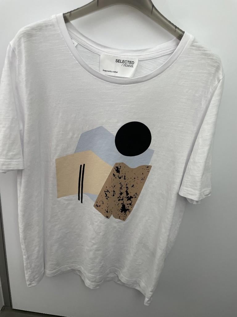 T-shirt blanc de Selected pour femme en taille S, Manches courtes, Enlèvement ou Envoi, Taille 36 (S), Selected Femme