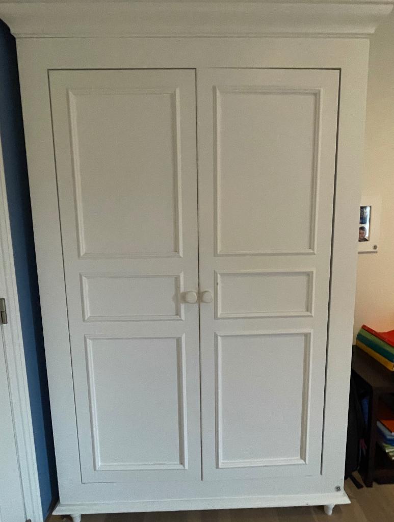 Witte kast Wood Work, Gebruikt, 100 tot 150 cm, 75 cm of meer, 150 tot 200 cm