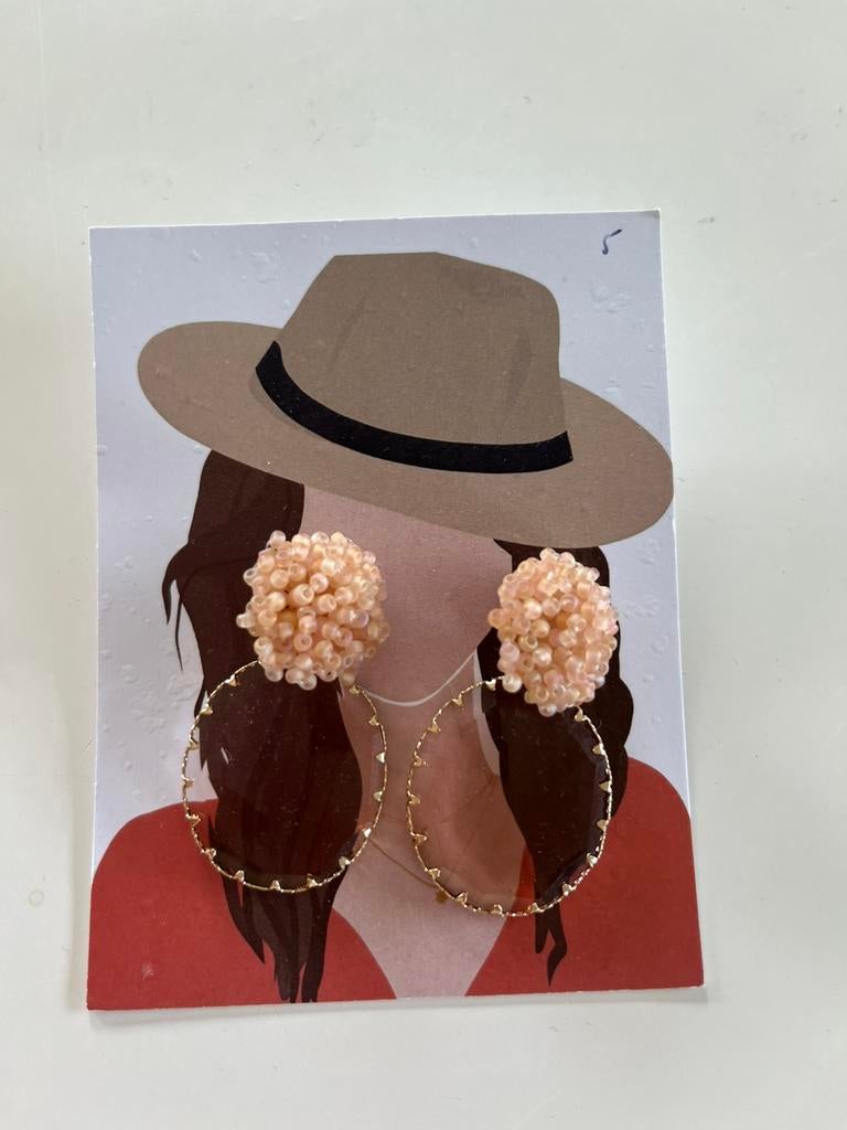 Oorbellen, Bijoux, Sacs & Beauté, Boucles d'oreilles, Neuf, Enlèvement ou Envoi, Rose, Autres matériaux