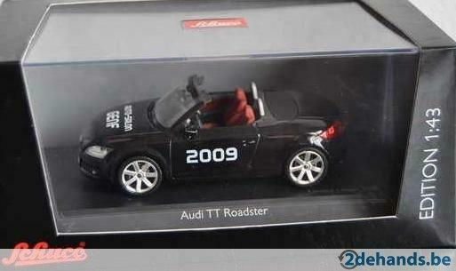 1:43 Schuco Audi TT roadster Geneve 2009 zwart, Ophalen of Verzenden, Nieuw, Auto