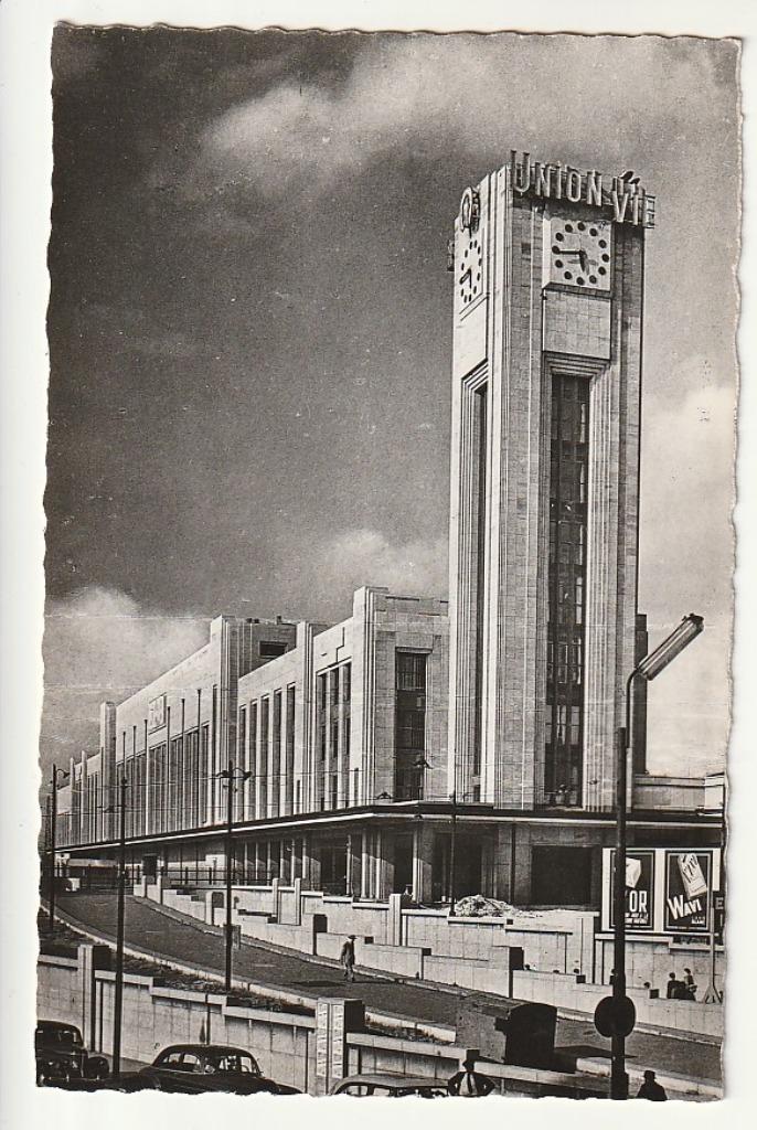 Bruxelles Gare du Nord Carte-photo (horloge Union Vie), Envoi, Non affranchie, Bruxelles (Capitale)