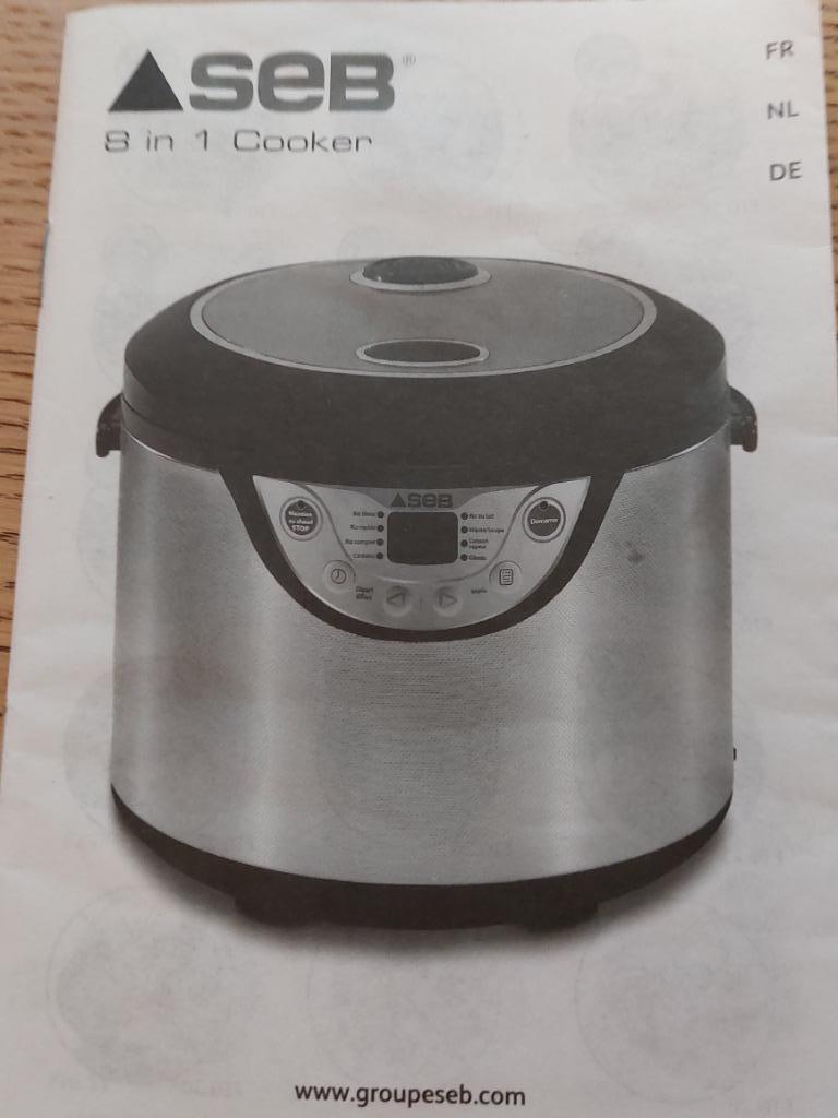 Cuiseur à riz et céréales "SEB 8 en 1 Cooker", Electroménager, Cuiseurs à riz, Utilisé, Lave-vaisselle, Enlèvement ou Envoi