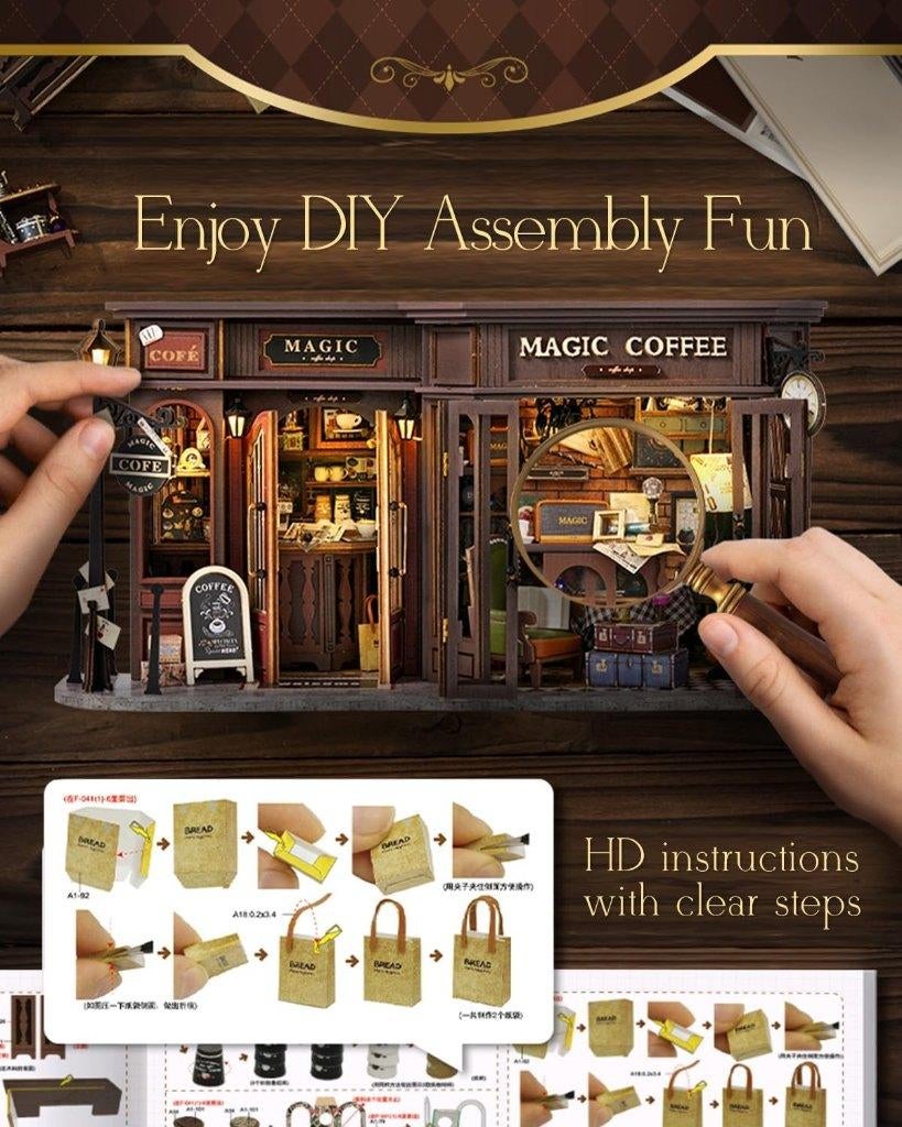 3D houten miniatuur poppenhuis | GRATIS LEVERING, Poppenhuis, -, Verzenden, -