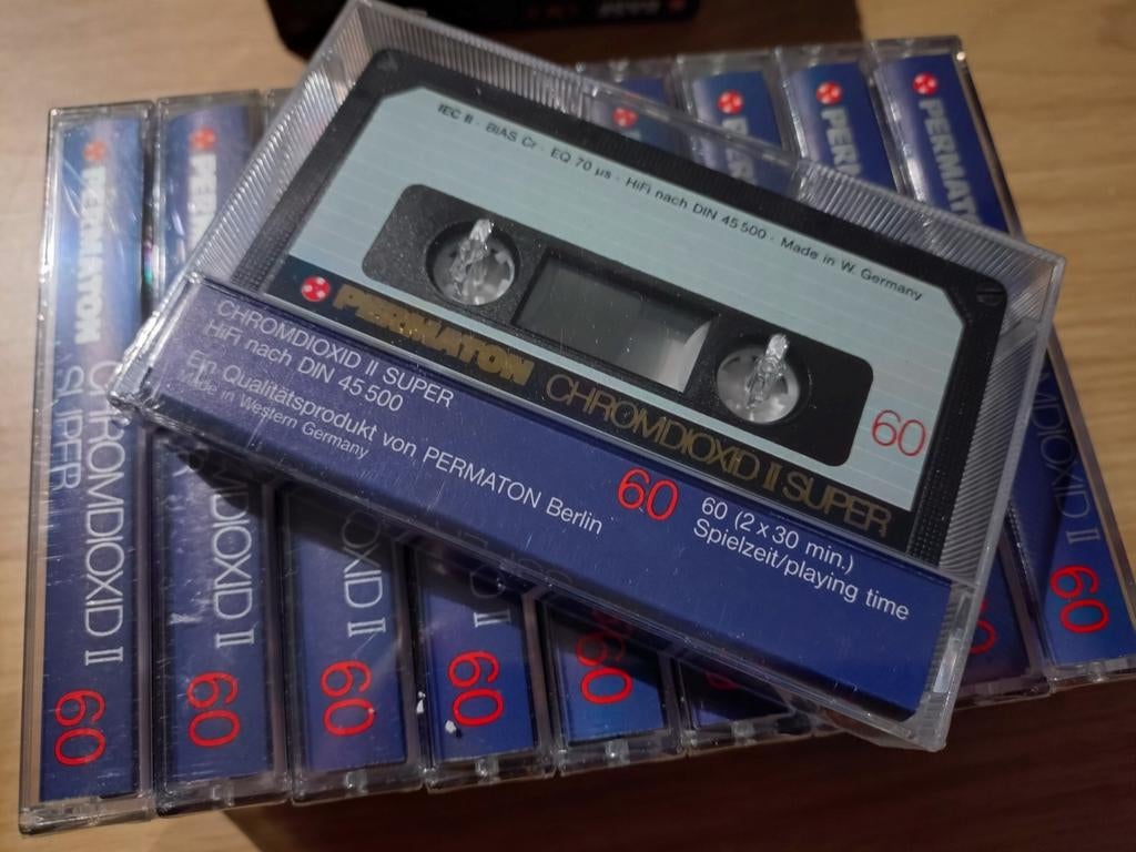 Permaton chrome super II (BASF), Cd's en Dvd's, Cassettebandjes, Ophalen