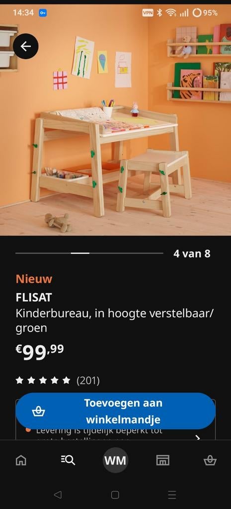Flisat kinderbureau met stoel, Enlèvement