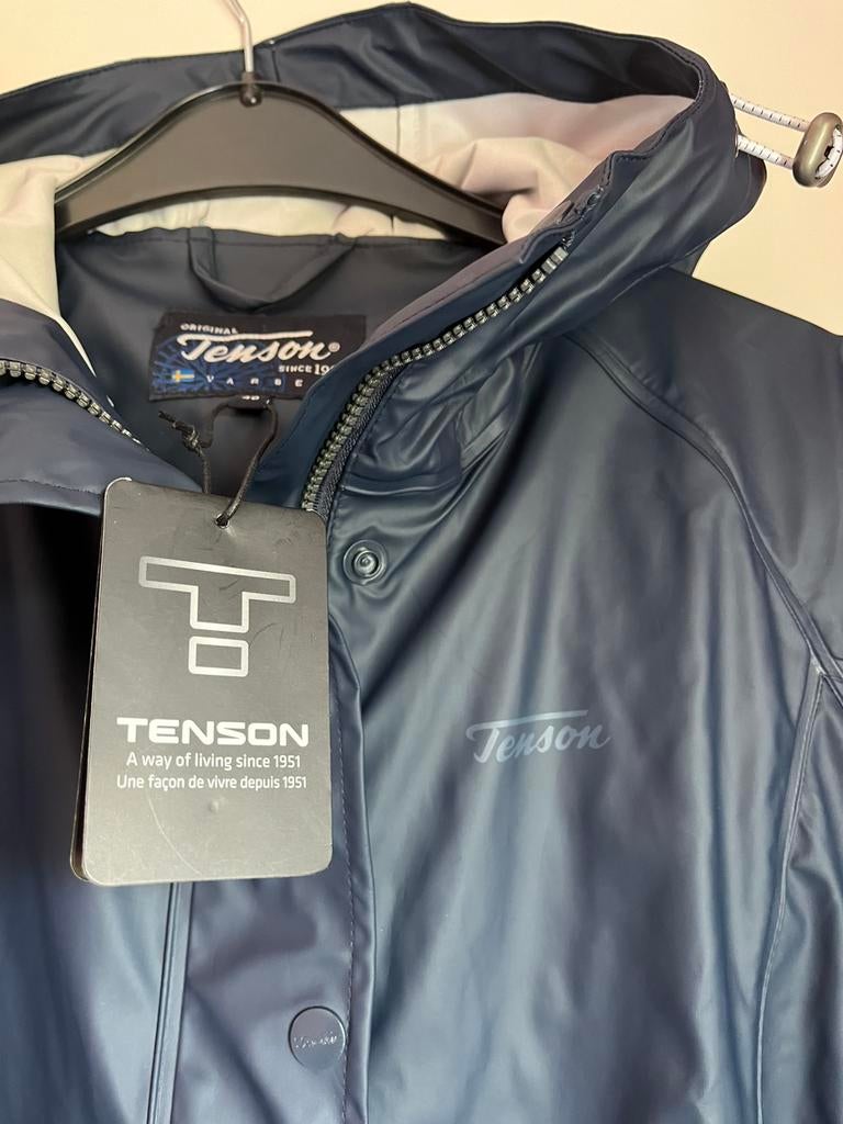 Nieuwe regenjas dames Tenson maat 40, Maat 38/40 (M), Blauw, Tenson, Nieuw