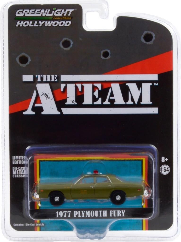 The A-Team  - 1977 Plymouth Fury U.S. Army Police 1:64, Auto, Nieuw, Askgl@greenlighttoys.com, Greenlight Collectibles