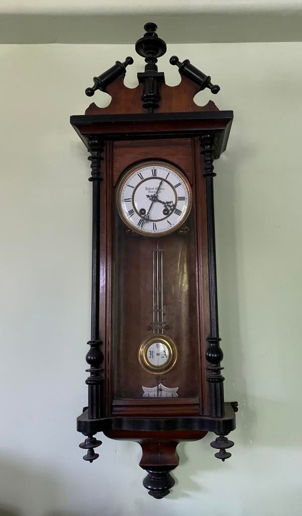 Antieke regulateur. Robert Ahlers. 1900, Antiek en Kunst, Ophalen