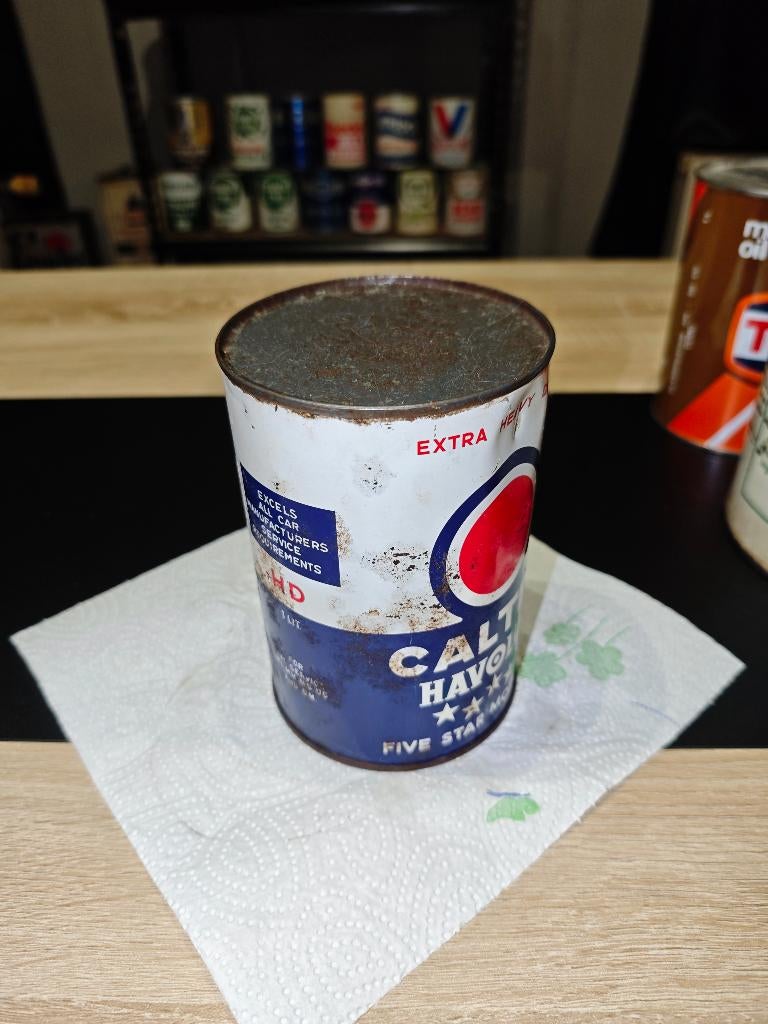 Bidon d’huile olieblik olie blik oil can vintage, Enlèvement ou Envoi, Utilisé, Emballage