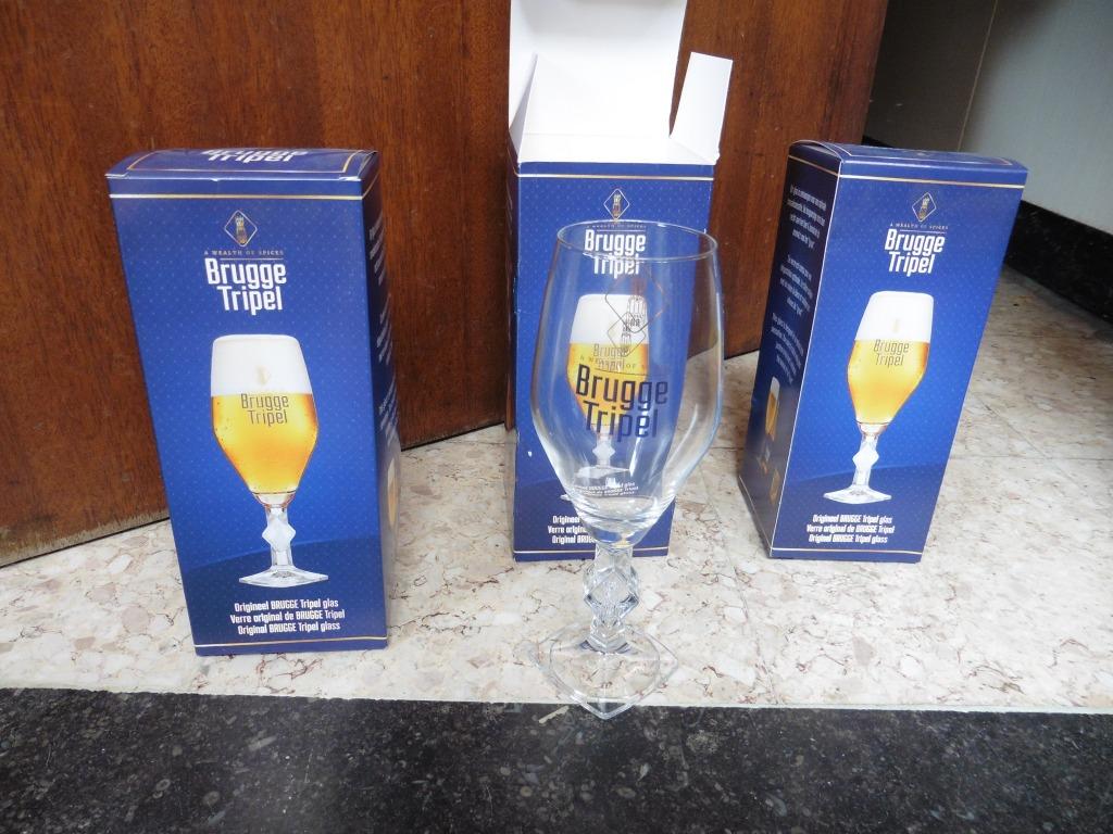 Brugse tripel glas (mooi uitvoering) - NIEUW, Verzamelen, Ophalen of Verzenden, Nieuw, Bierglas