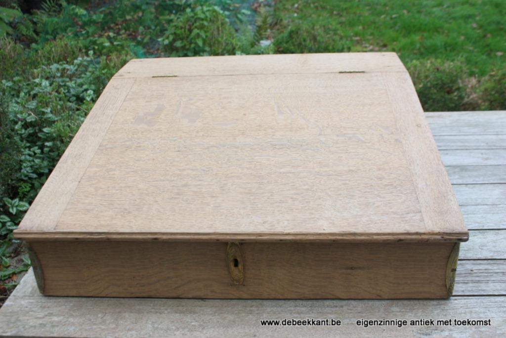 Retro antieke oude tafellessenaar lessenaar secretaire, Collections, Rétro, Enlèvement ou Envoi