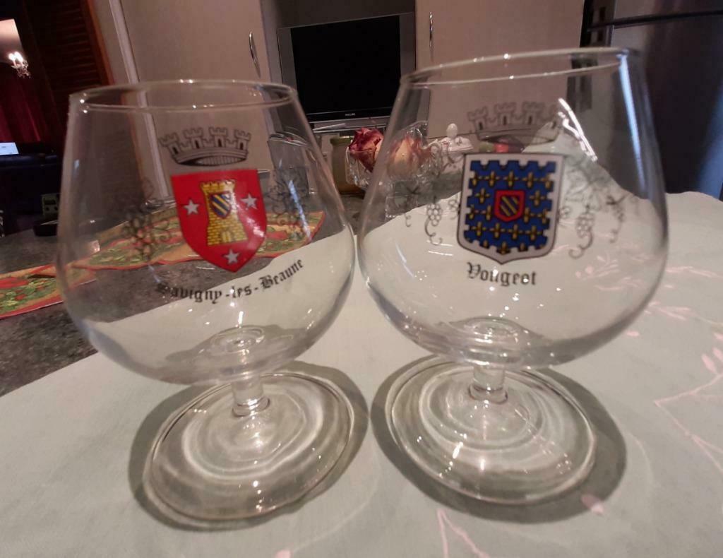 2 collector's cognac glazen met badge in perfecte staat, Ophalen of Verzenden, Nieuw