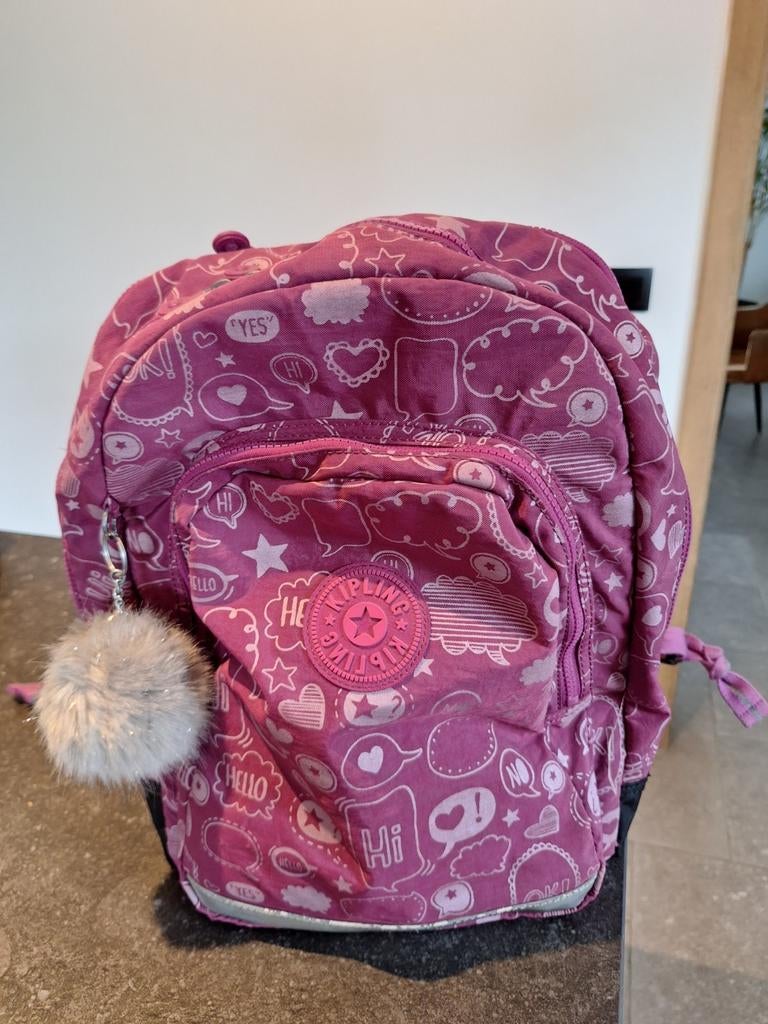 Kipling boekentas 3 vak, Handtassen en Accessoires, Tassen | Schooltassen, Ophalen, Zo goed als nieuw
