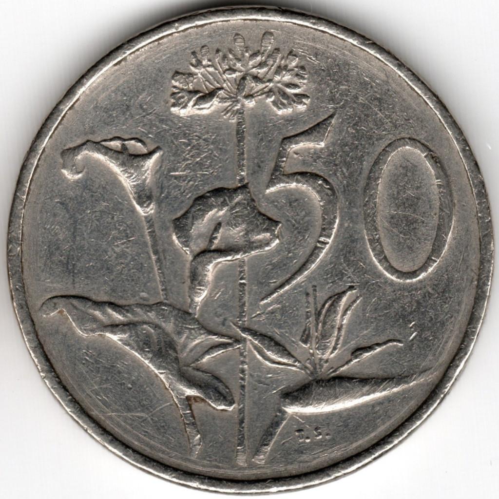 Zuid-Afrika : 50 Cent 1971  KM#87  Ref 16266, Postzegels en Munten, Ophalen of Verzenden, Zuid-Afrika, Losse munt