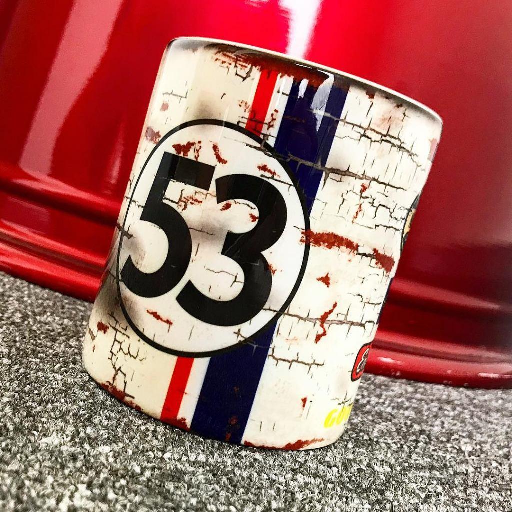 Herbie Bug / Kever 53 mok Vintage olie F1 Autosport NIEUW, Ophalen of Verzenden, Nieuw, Auto's