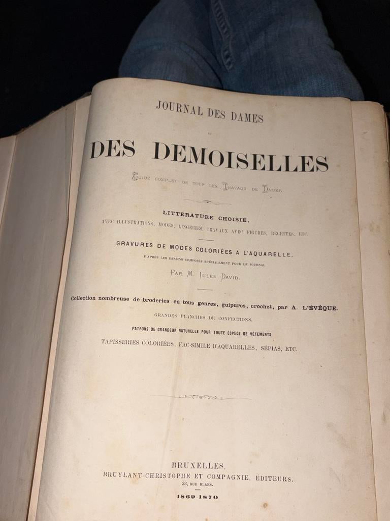 Journal des Dames et des Demoiselles 1869–1870, Antiquités & Art, Antiquités | Livres & Manuscrits, Enlèvement ou Envoi