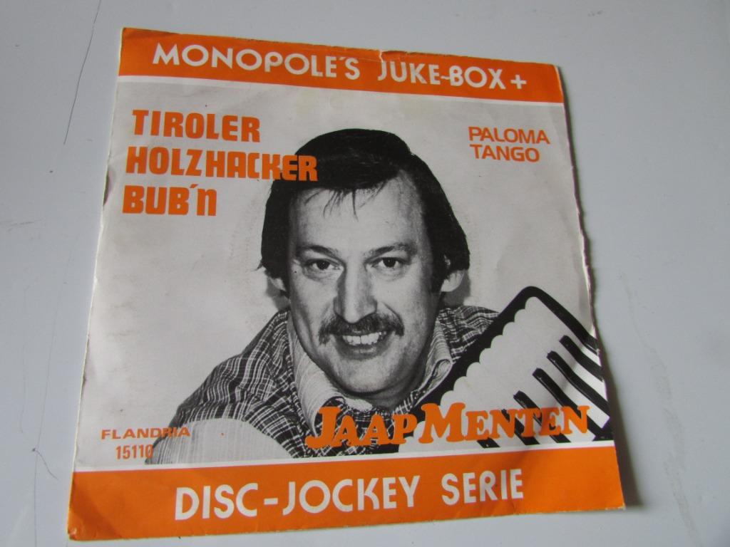 JAAP MENTEN, TIROLER HOLZHACKER BUB'N, SINGEL, Envoi, Utilisé, En néerlandais