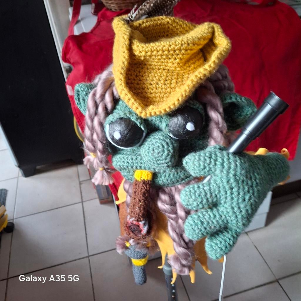 Handpop zeeman met pijp 40cm groot, Kinderen en Baby's, Ophalen of Verzenden, Nieuw, Overige typen