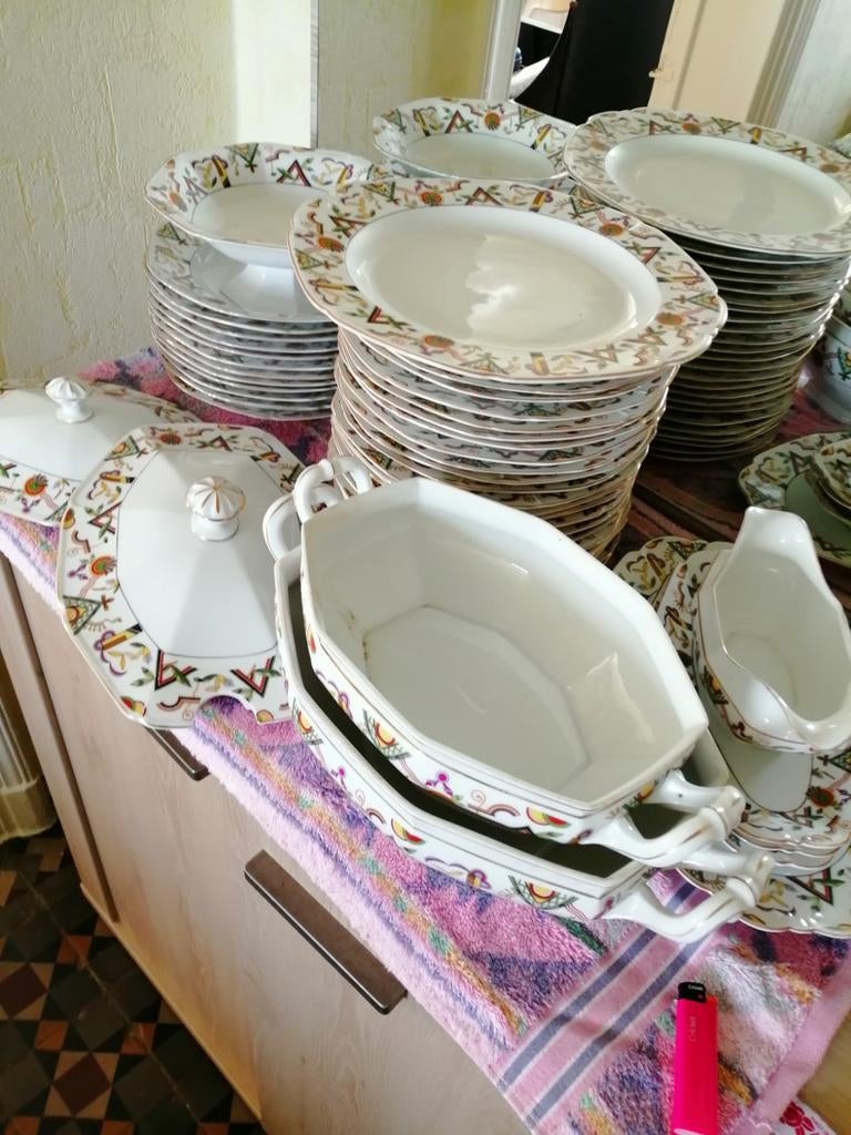 Antiek servies, Antiek en Kunst, Antiek | Servies compleet, Ophalen of Verzenden